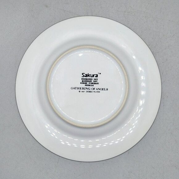 Sakura Indonesia Stoneware Gathering of Angels Debbie Mumm 1997 Mug Saucer - Picture 8 of 9